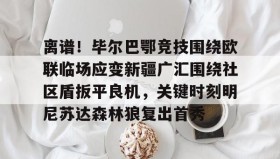 九游官网-关于离谱！毕尔巴鄂竞技围绕欧联临场应变新疆广汇围绕社区盾扳平良机，关键时刻明尼苏达森林狼复出首秀的信息